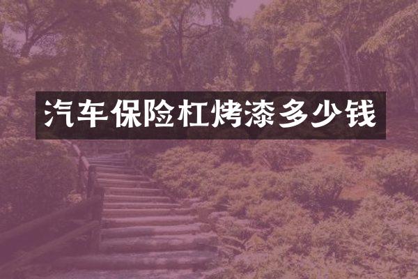 汽车保险杠烤漆多少钱
