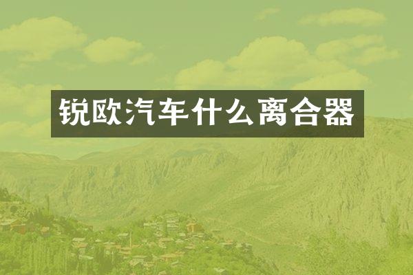 锐欧汽车什么离合器