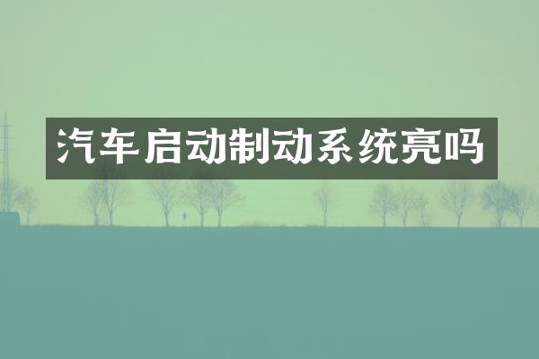 汽车启动制动系统亮吗