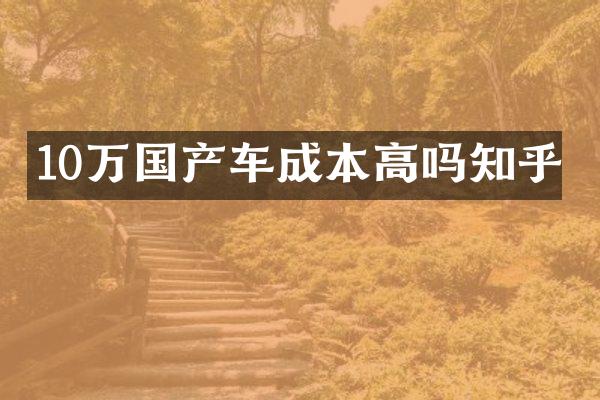 10万国产车成本高吗知乎