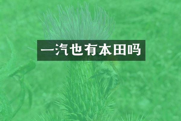 一汽也有本田吗