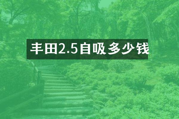 丰田2.5自吸多少钱