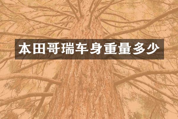 本田哥瑞车身重量多少