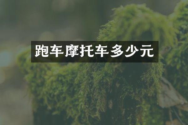 跑车摩托车多少元