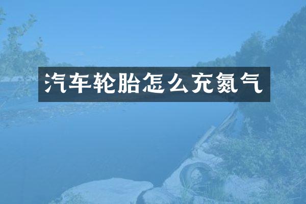 汽车轮胎怎么充氮气