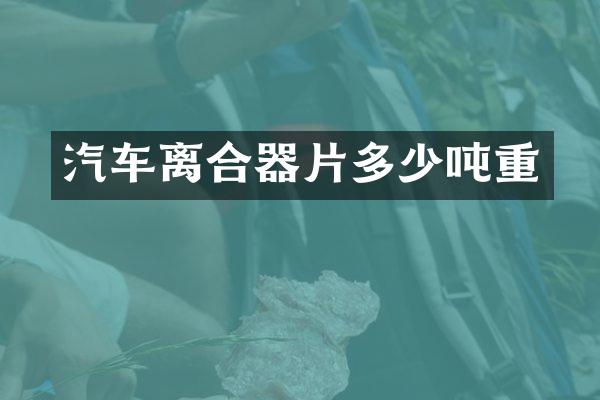 汽车离合器片多少吨重