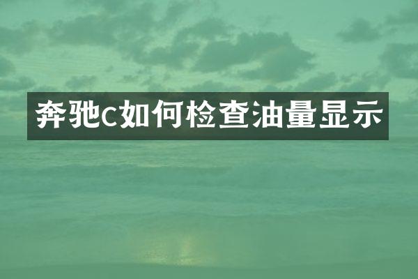 奔驰c如何检查油量显示
