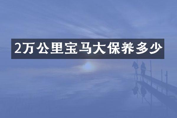 2万公里宝马大保养多少