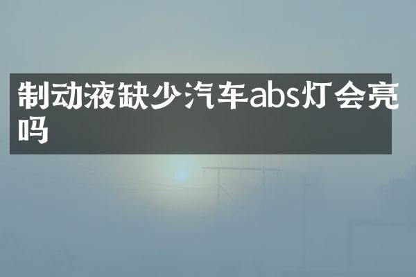 制动液缺少汽车abs灯会亮吗