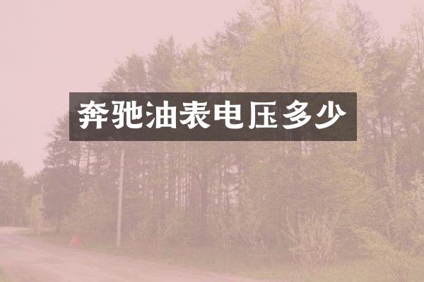 奔驰油表电压多少