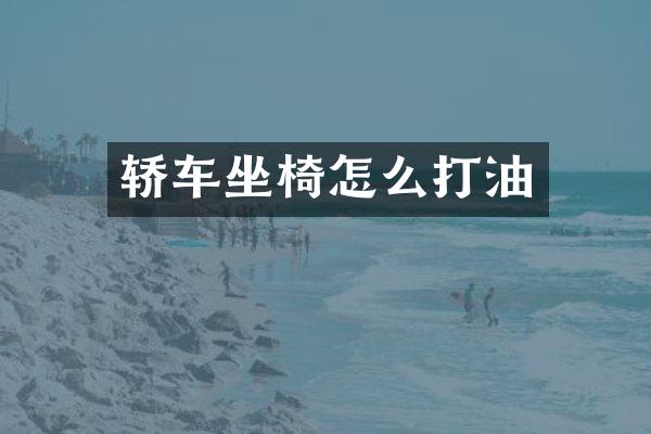 轿车坐椅怎么打油