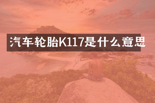 汽车轮胎K117是什么意思