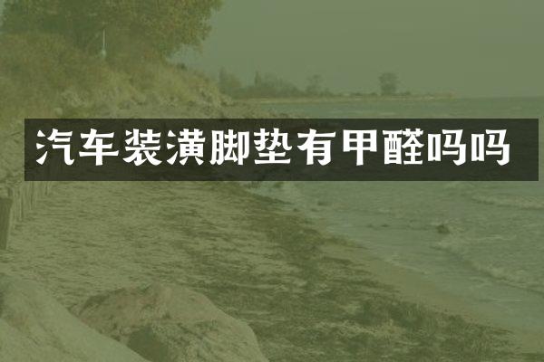 汽车装潢脚垫有甲醛吗吗