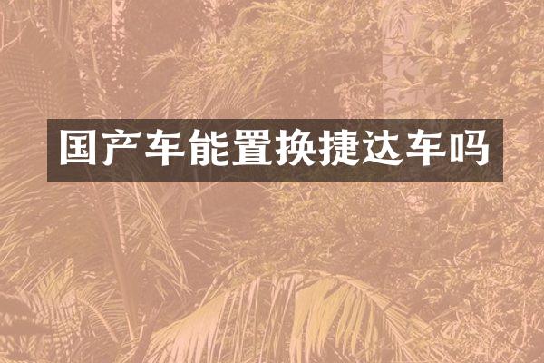 国产车能置换捷达车吗