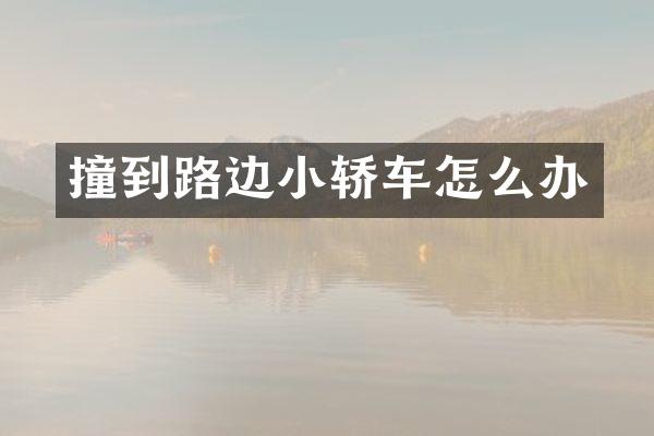 撞到路边小轿车怎么办
