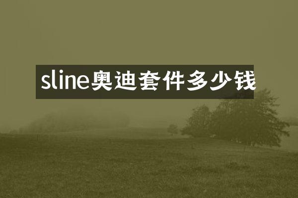 sline奥迪套件多少钱