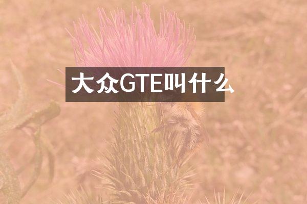 大众GTE叫什么
