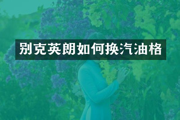 别克英朗如何换汽油格