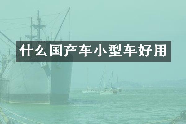 什么国产车小型车好用