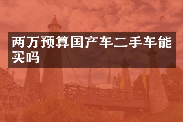 两万预算国产车二手车能买吗