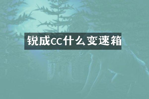 锐成cc什么变速箱