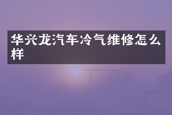 华兴龙汽车冷气维修怎么样