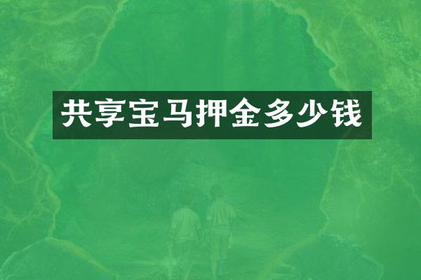 共享宝马押金多少钱