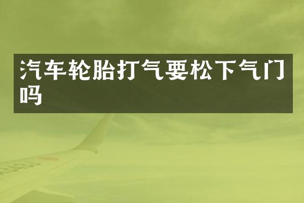 汽车轮胎打气要松下气门吗