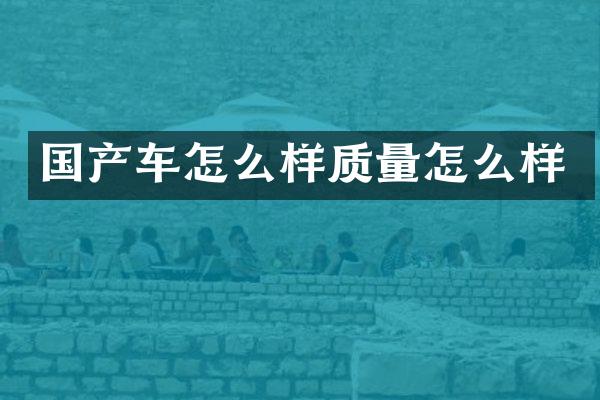 国产车怎么样质量怎么样