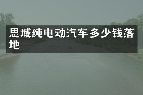 思域纯电动汽车多少钱落地