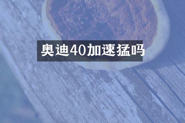 奥迪40加速猛吗