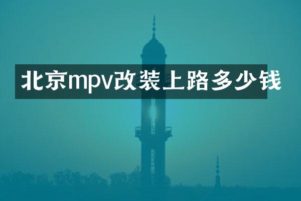 北京mpv改装上路多少钱