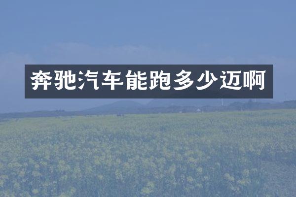 奔驰汽车能跑多少迈啊