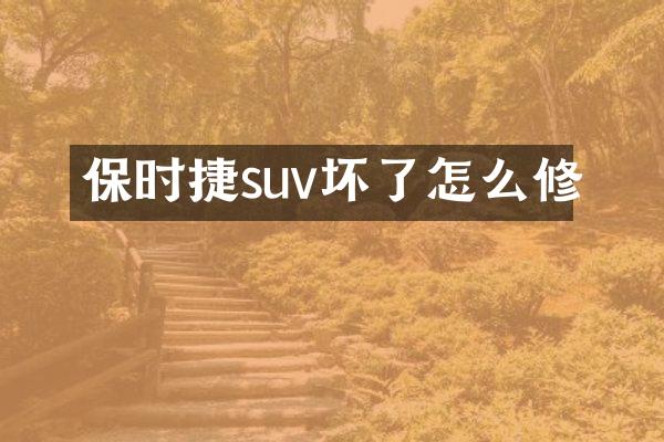 保时捷suv坏了怎么修