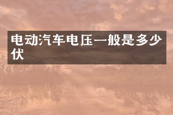 电动汽车电压一般是多少伏