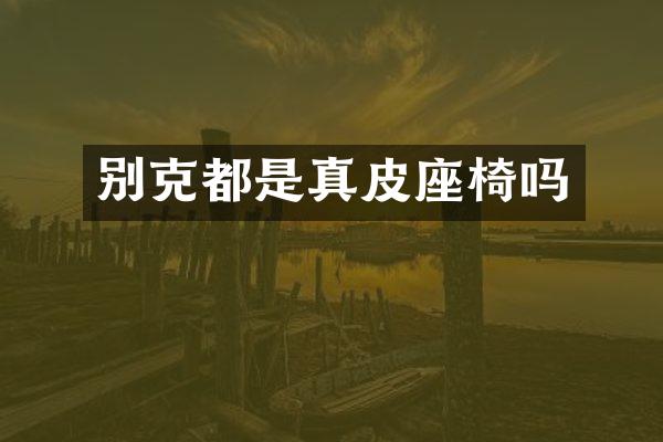 别克都是真皮座椅吗