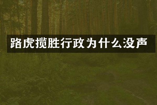 路虎揽胜行政为什么没声