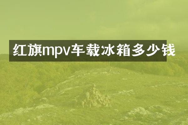红旗mpv车载冰箱多少钱
