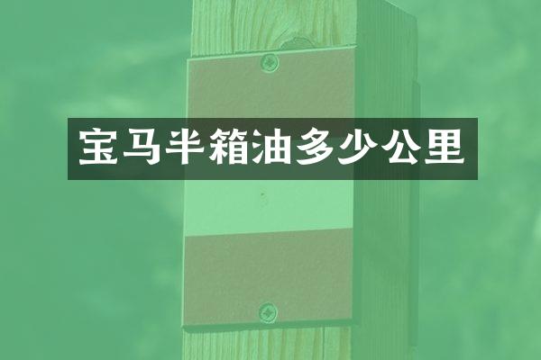 宝马半箱油多少公里
