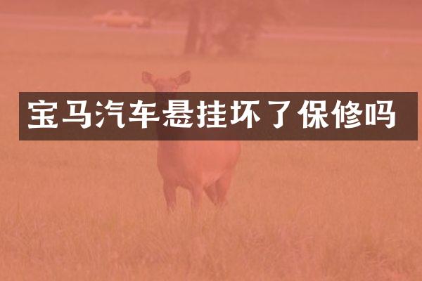 宝马汽车悬挂坏了保修吗