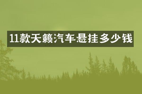 11款天籁汽车悬挂多少钱