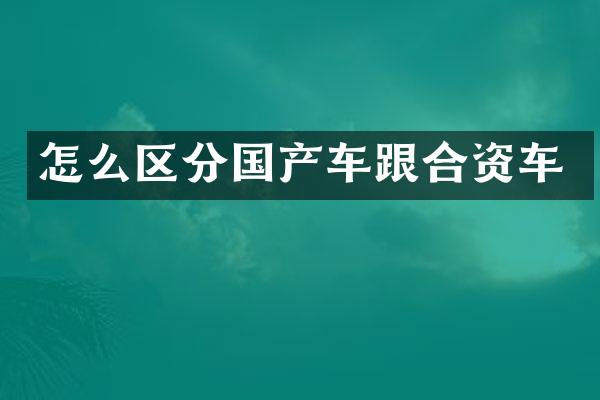 怎么区分国产车跟合资车