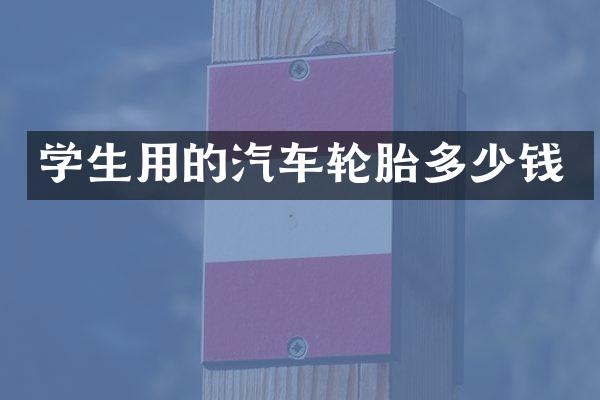 学生用的汽车轮胎多少钱