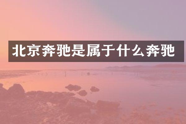 北京奔驰是属于什么奔驰