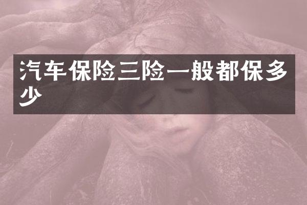汽车保险三险一般都保多少