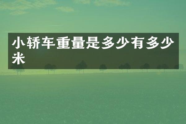 小轿车重量是多少有多少米