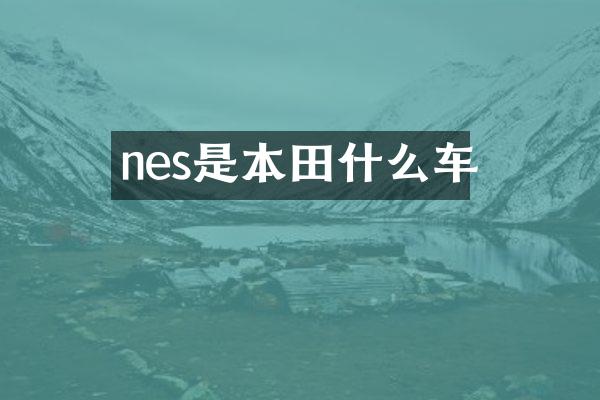 nes是本田什么车