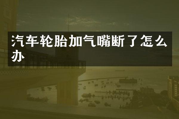 汽车轮胎加气嘴断了怎么办