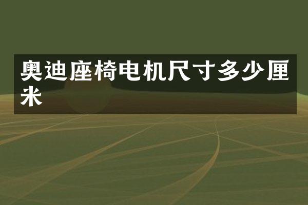奥迪座椅电机尺寸多少厘米