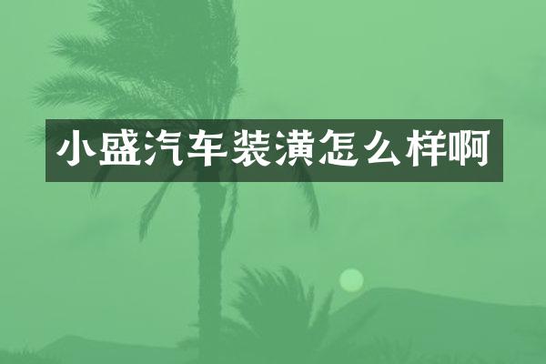 小盛汽车装潢怎么样啊